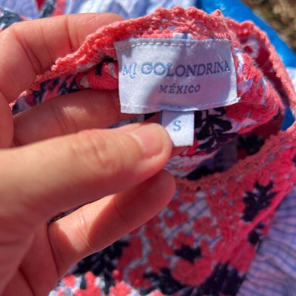 Mi Golondrina OLIVIA BLOUSE Olivia Cardo boho embroidered coastal size small - Picture 9 of 10